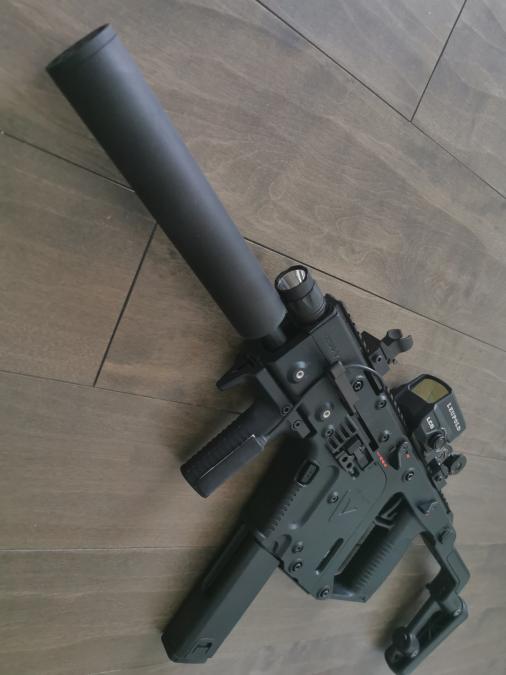 Licensed Kriss Vector Flashlight Suppressor Reddot Sling Airsoft Full